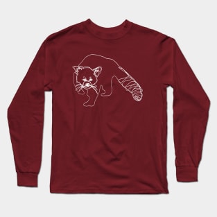 Red Panda single line sketch Long Sleeve T-Shirt